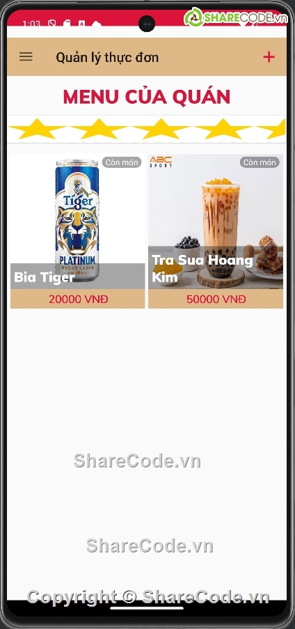 App bán đồ ăn,sqlite,App bán đồ ăn vặt,bán đồ ăn vặt